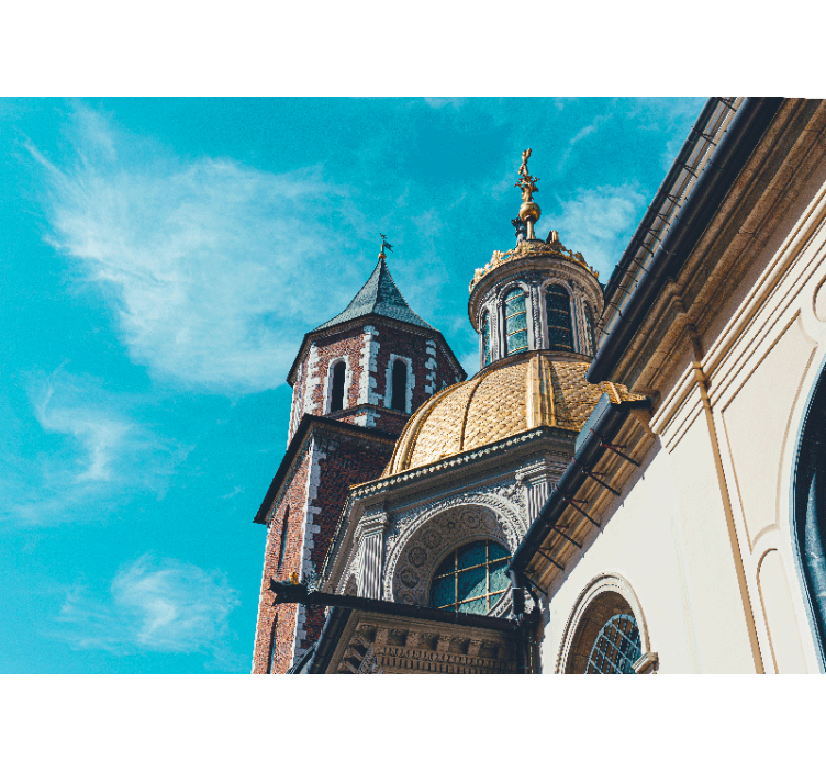 Rullgardin vardagsrum utsikt över wawel - Tenstickers