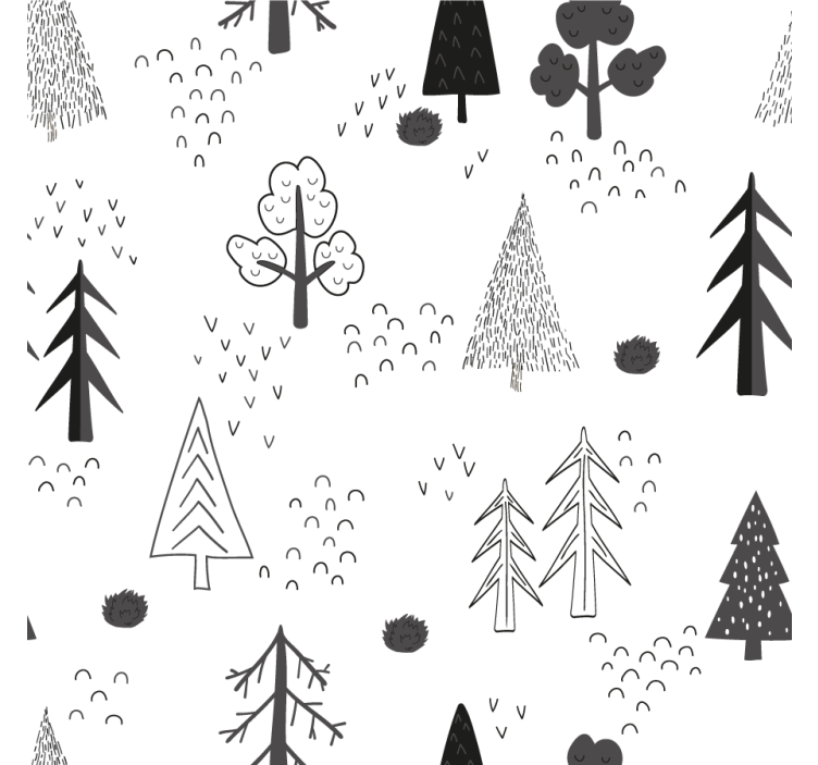 Rullgardin vardagsrum vita minimalistiska träd nordisk stil - Tenstickers