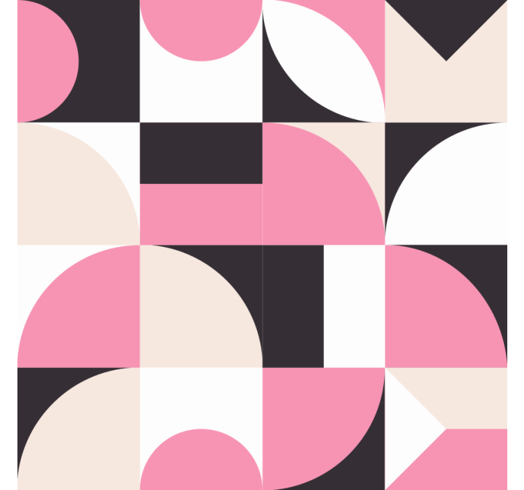 Rullgardin vardagsrum rosa geometriska nordiska figurer - Tenstickers
