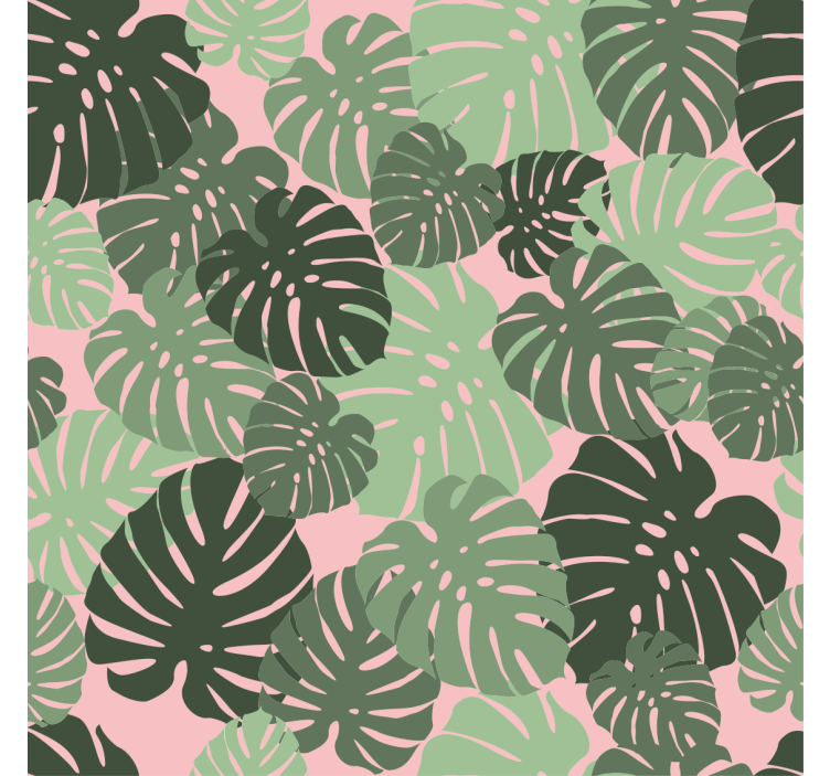 Rullgardin vardagsrum monstera blad rosa färg - Tenstickers