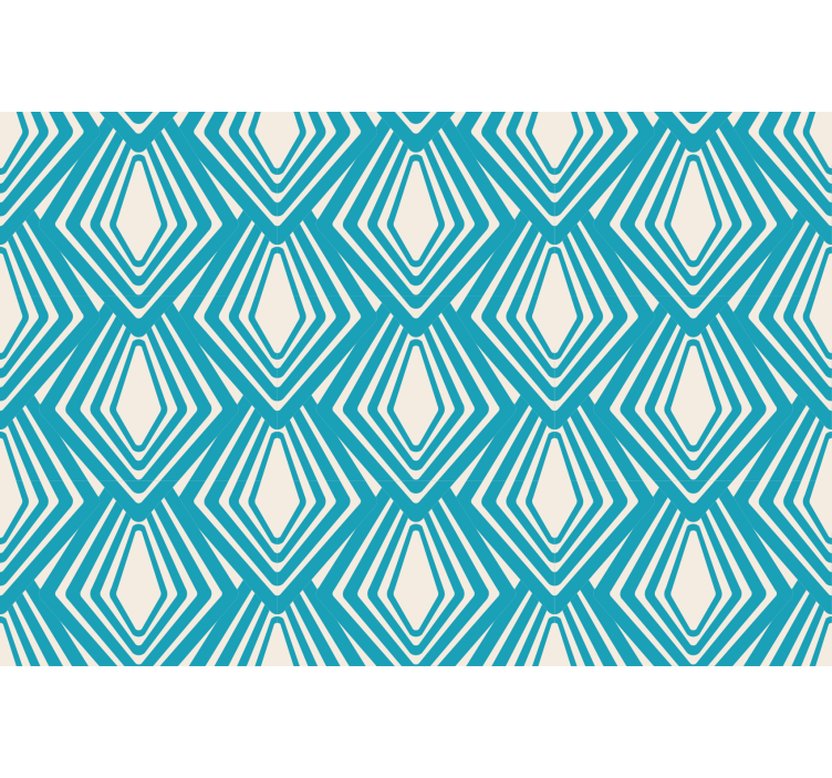 Rullgardin vardagsrum blå abstrakt minimalistisk design - Tenstickers