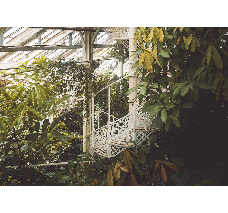 Rullgardin vardagsrum i cottagecore botanisk stil - Tenstickers