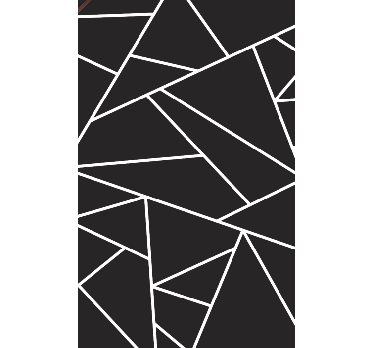 Rullgardin vardagsrum klassisk svart vit mosaik - Tenstickers