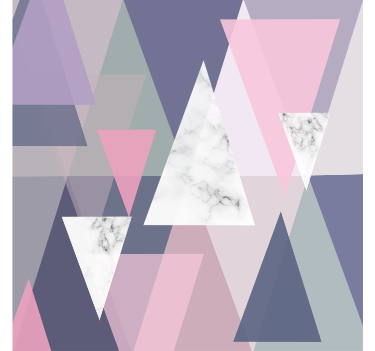 Rullgardin vardagsrum 3d väggkonst trianglar - Tenstickers