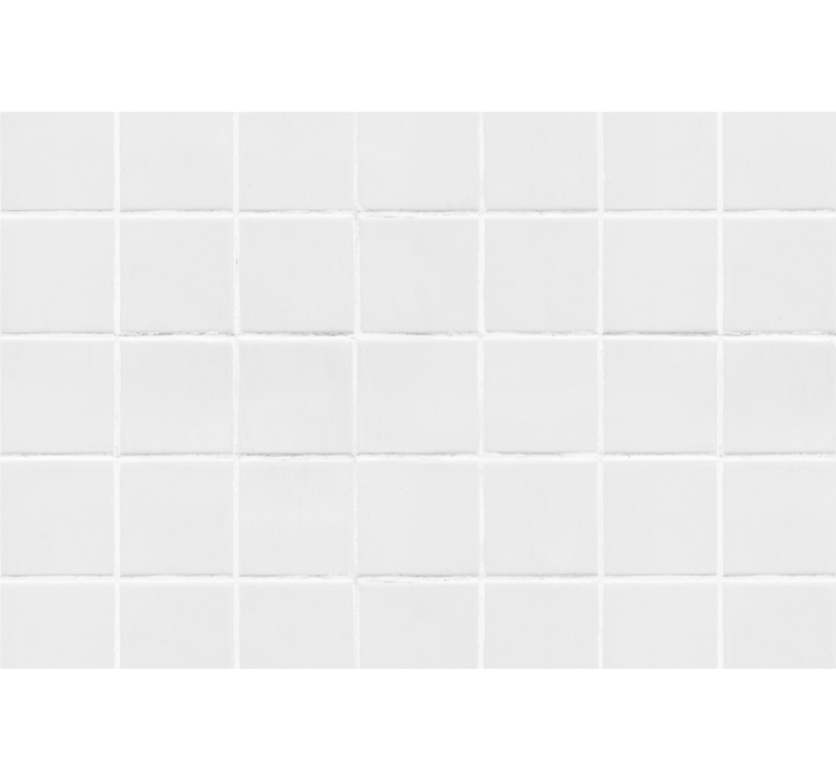Vit rullgardin enkla plattor - Tenstickers