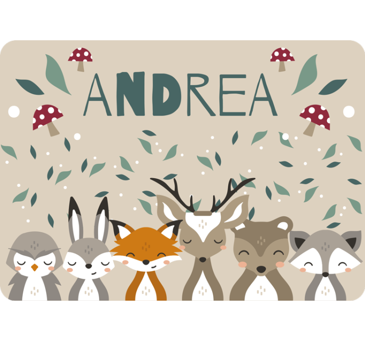 Rullgardin beige personliga små djur barn - Tenstickers