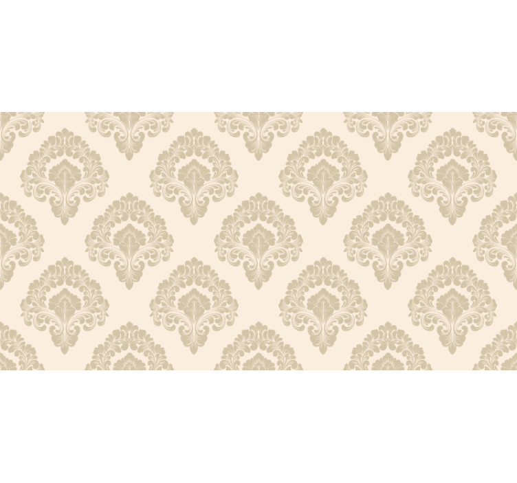 Rullgardin beige fransk provinsiell gyllene blomstermønster - Tenstickers