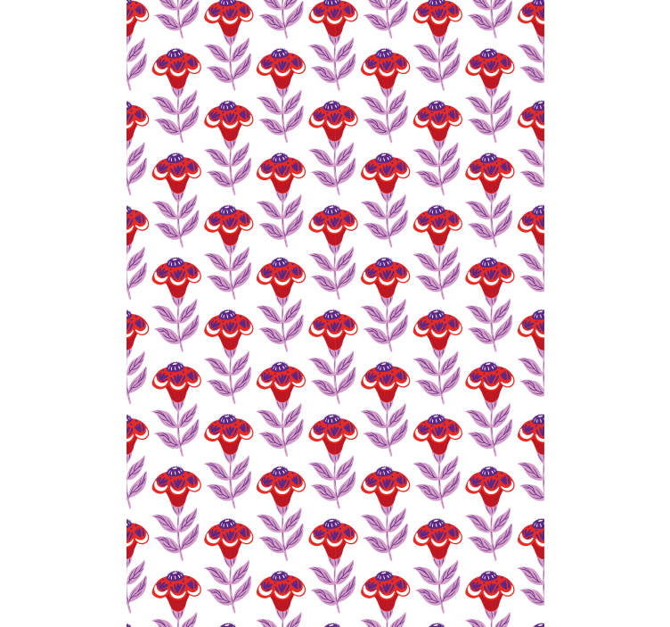 Lila och röda polska blomma - Tenstickers