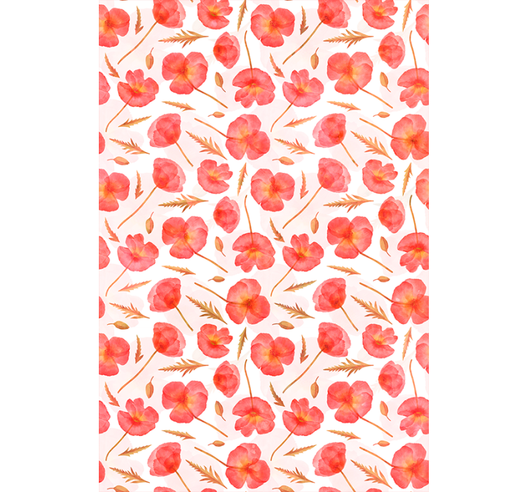 Delikata blommönster Rullgardin blommor och växter - Tenstickers