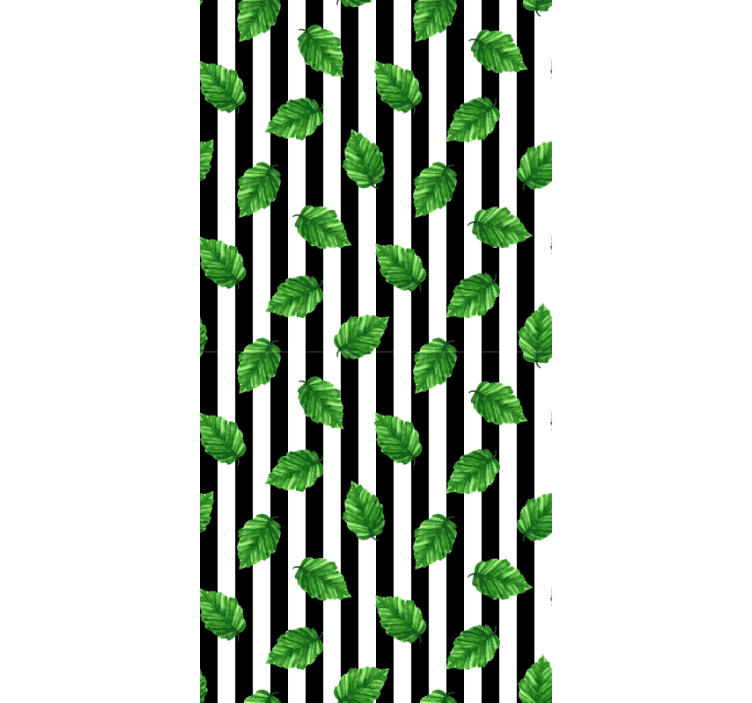 Tropiskt lämna mönster akvarell sovrum rullgardin - Tenstickers