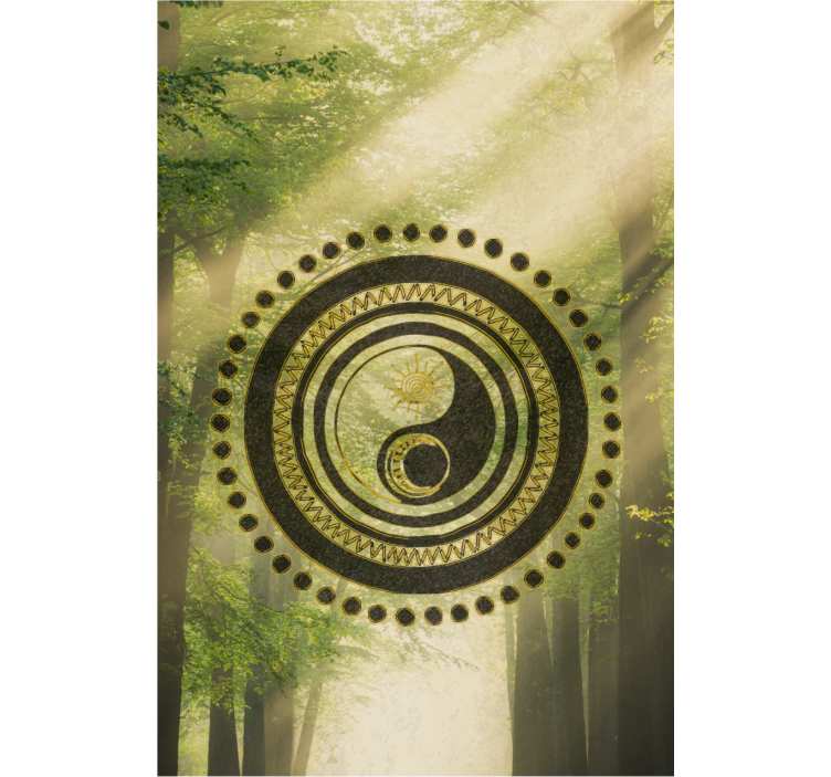 Yin yang cirkel Rullgardin zen - Tenstickers