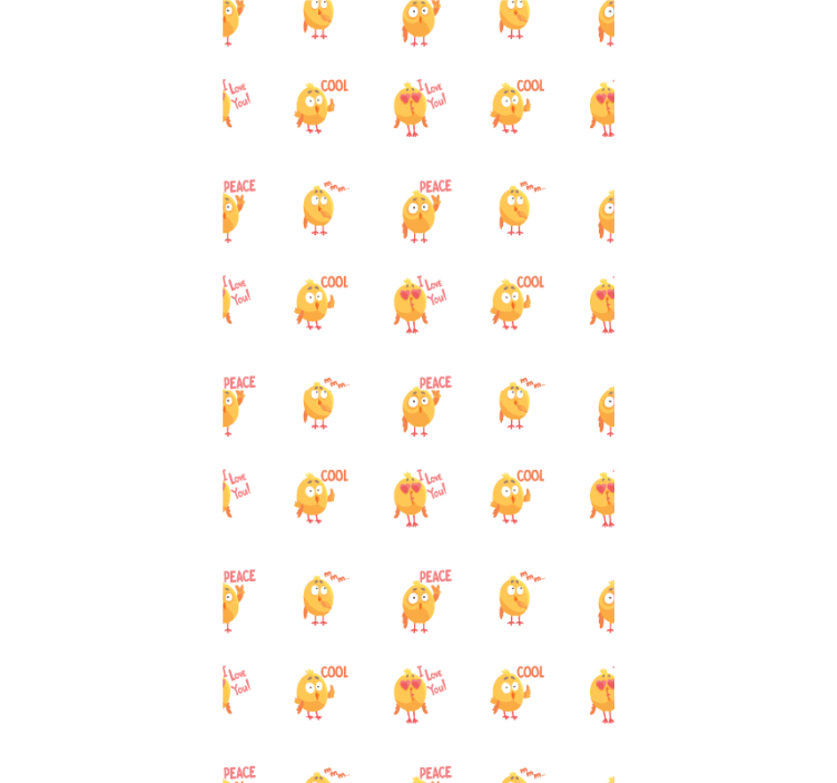 Rolig baby kyckling olika djur rullgardin - Tenstickers