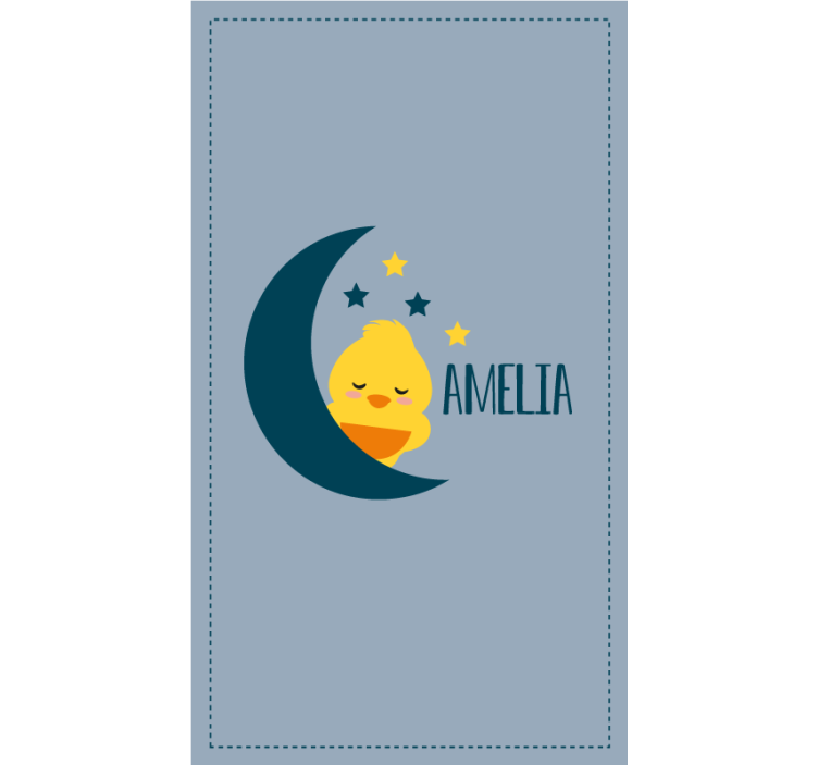 Moon chick med namn Rrullgardin barn - Tenstickers