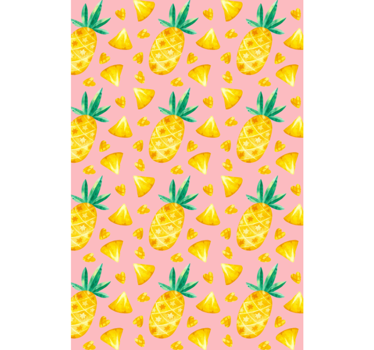 Ananas mönster glädje Rullgardin frukt och grönsaker - Tenstickers