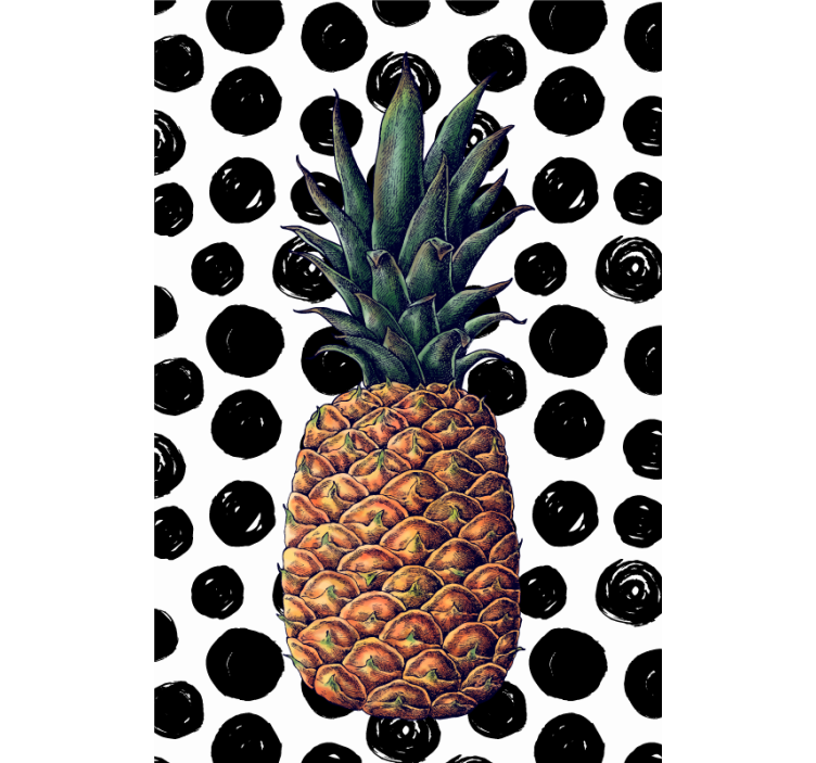 Ananas med prickar Rullgardin frukt och grönsaker - Tenstickers