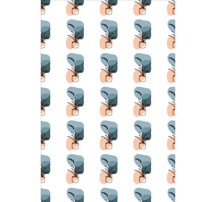 Minimalistisk orkidédesign Rullgardin blommig - Tenstickers