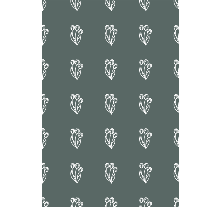 Elegant tulpanmotiv Rullgardin blommor och växter - Tenstickers