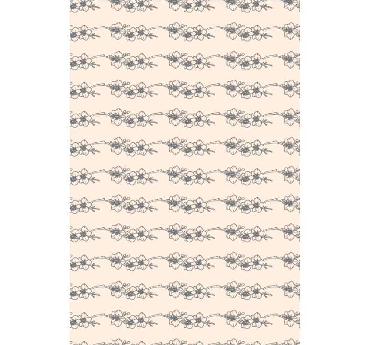 Orkidéer natur linje konst blomma rullgardin - Tenstickers