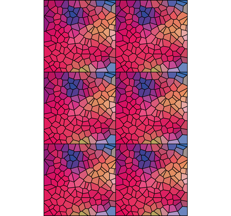 Mosaik färgmönster Mönstrade rullgardiner - Tenstickers