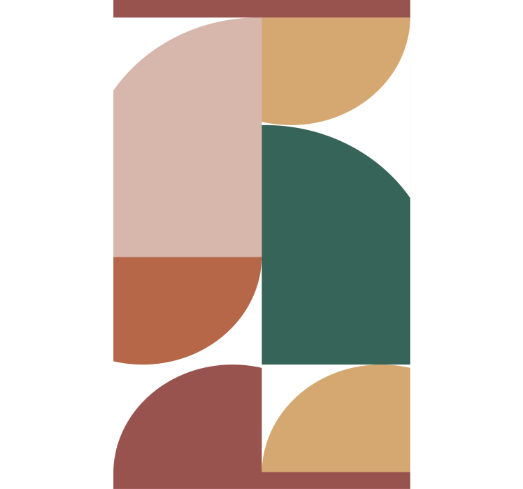 Rullgardin modern geometriska cirkelmönster - Tenstickers