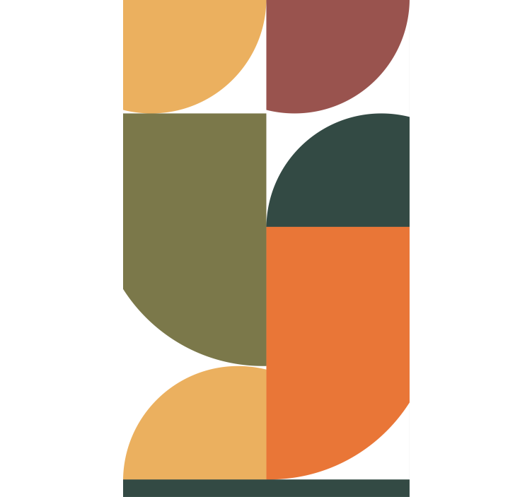 Geometrisk formfusion Rullgardin modern - Tenstickers