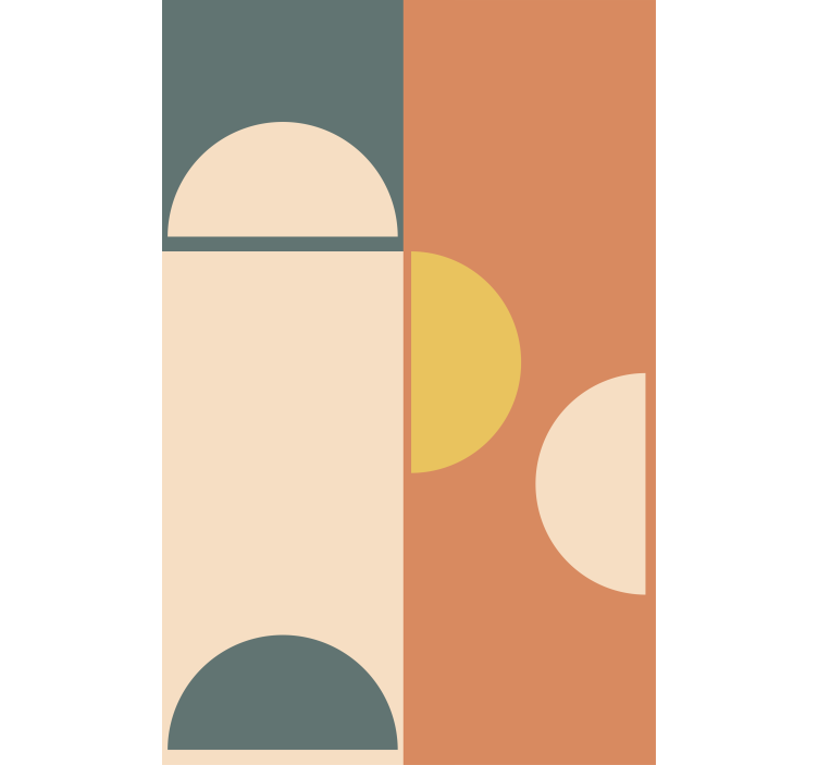 Geometriska cirkelmönster Rullgardin modern - Tenstickers