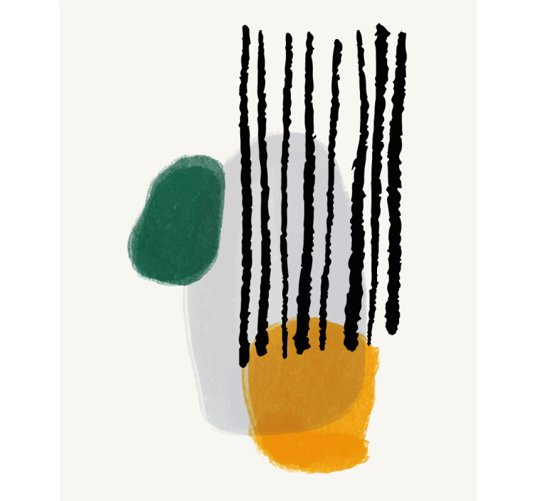 Rianning abstrakt konst rullgardin målning - Tenstickers