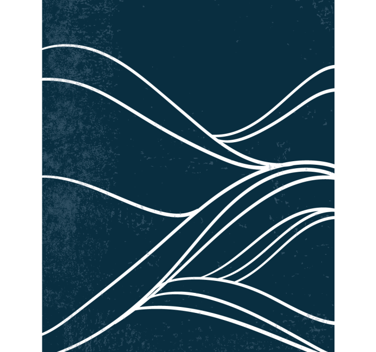 Vatten geometrisk konst rullgardin målning - Tenstickers