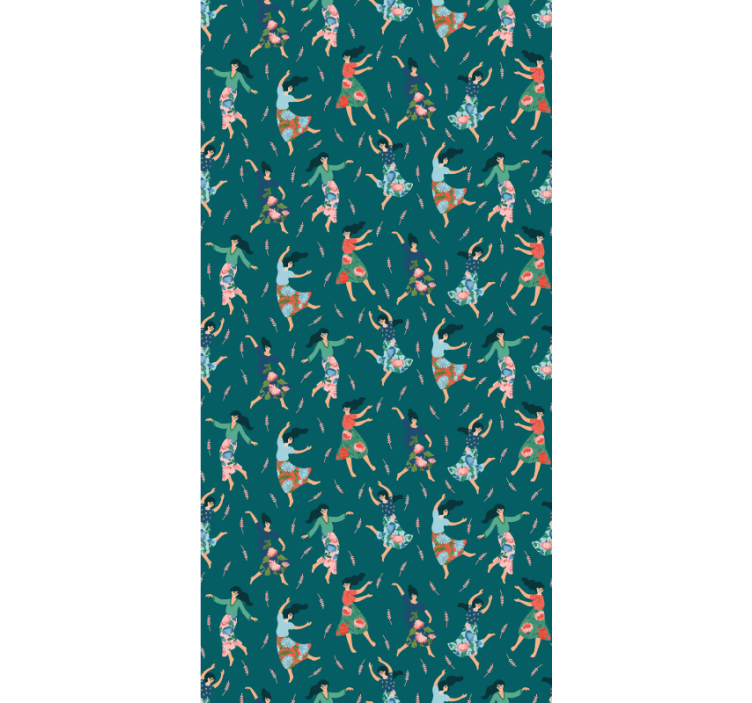 Dansande kvinnor mönster Originella rullgardiner - Tenstickers