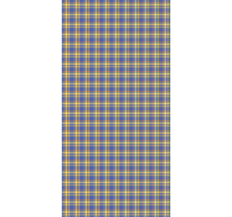 Blå check tartarmönster modern rullgardin - Tenstickers