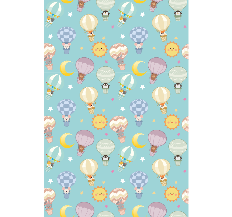 Varmluftsballonger och solar Rrullgardin barn - Tenstickers