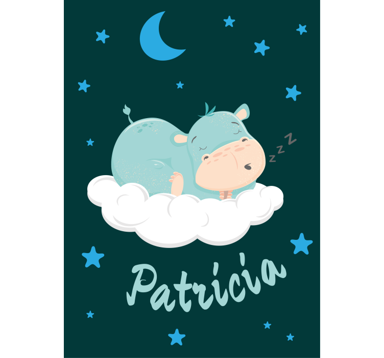 Flodhästdröm med namn Rullgardin barnrum - Tenstickers