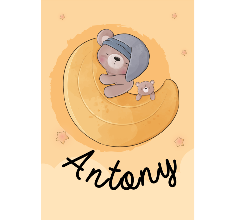 Sömniga björnar med namn Rullgardin barnrum - Tenstickers