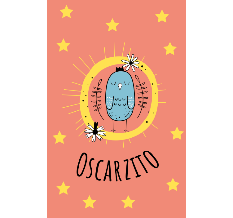 Blå fågel med namn Rrullgardin barn - Tenstickers