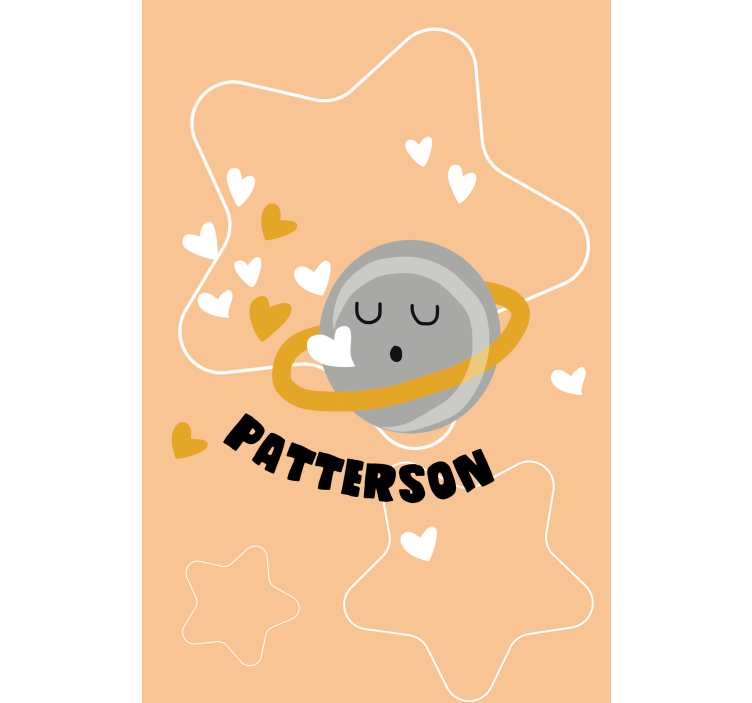 Hjärta saturnus med namn Rrullgardin barn - Tenstickers