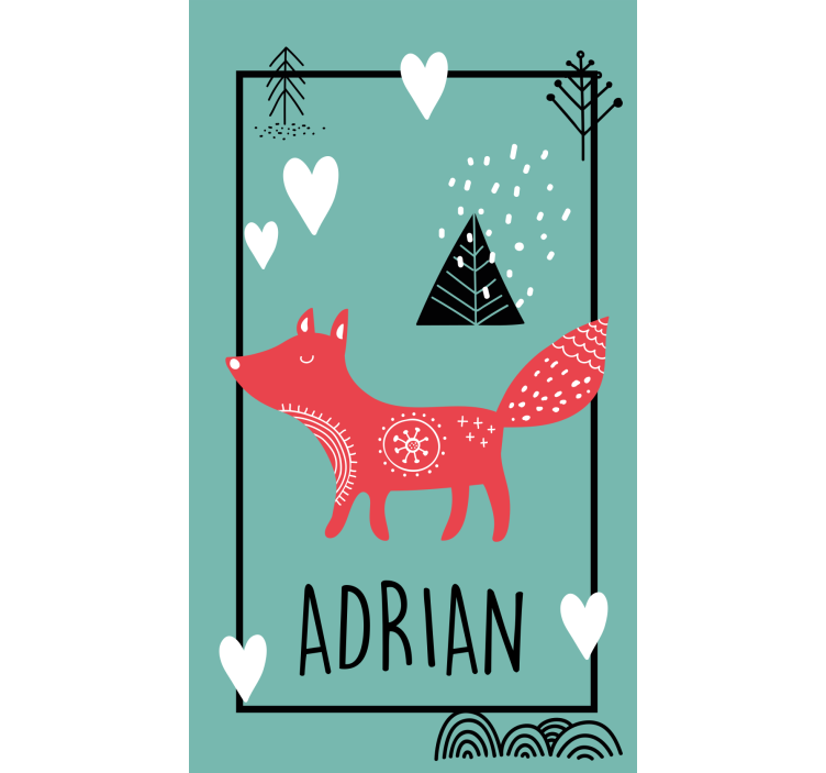 Anpassad rävdesign Rullgardin personlig - Tenstickers