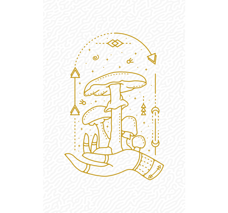 Svamp hand erbjuder Rullgardin blommor och växter - Tenstickers