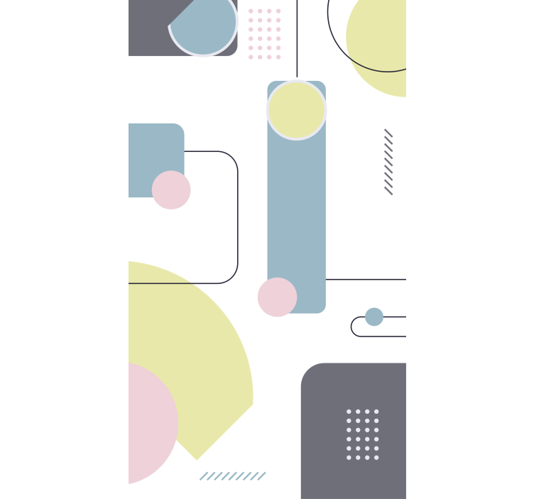 Pastell geometrisk bakgrund vardagsrum rullgardin - Tenstickers