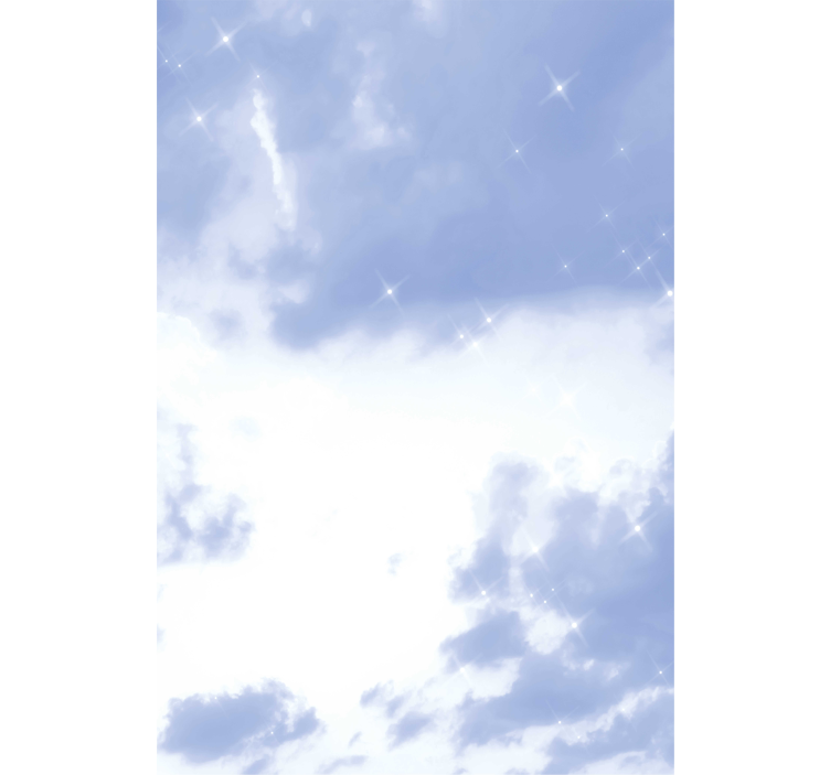 Ljusblå realistisk himmel moln rullgardin - Tenstickers