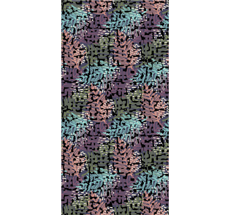 Bladmönstrad design Rullgardin blommor och växter - Tenstickers