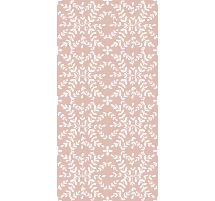 Botaniska blad tema Rullgardin blommor och växter - Tenstickers