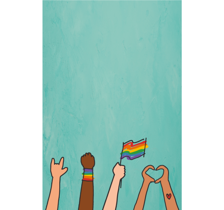 Stolthet händer display Andra persienner - Tenstickers