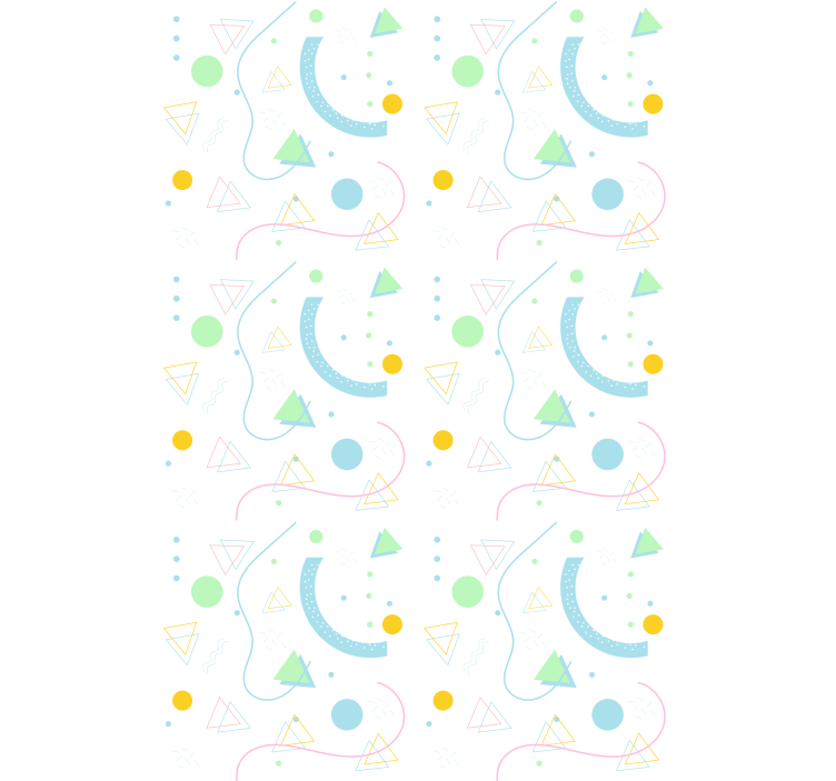 Gröna och blå trianglar mönster nordiska rullgardiner - Tenstickers