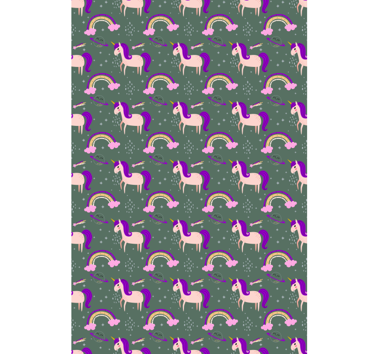 Lila enhörningsmönster Rrullgardin barn - Tenstickers