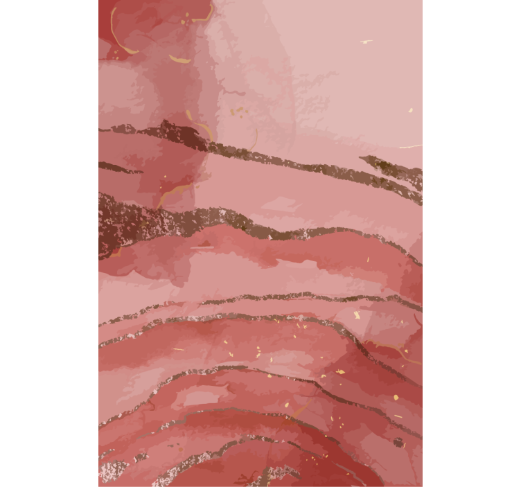 Glitter förgyllda vågor Mönstrade rullgardiner - Tenstickers