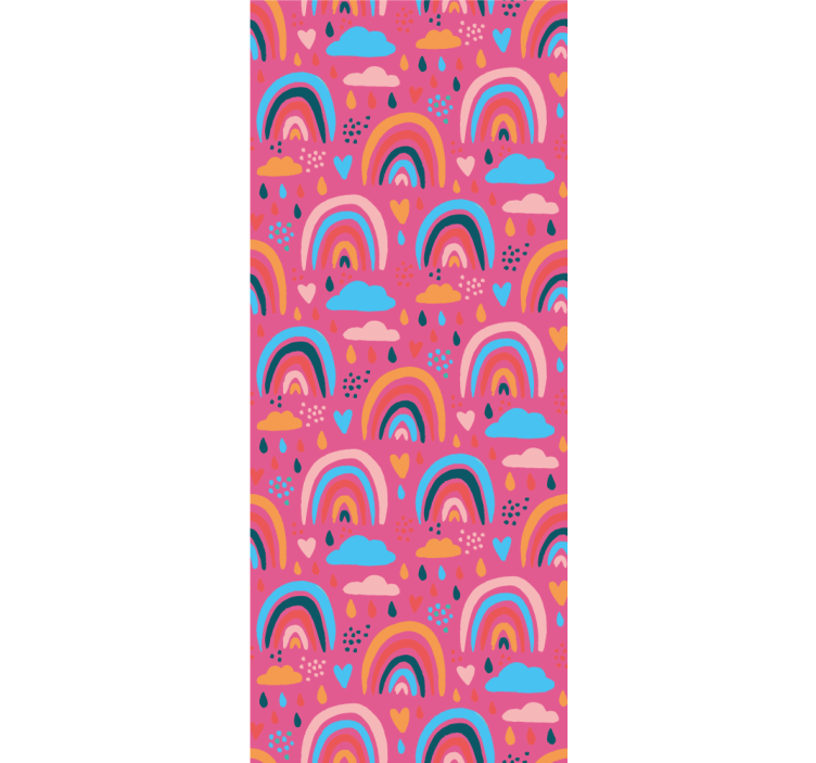 Färgglada regnbågsmönster Rrullgardin barn - Tenstickers
