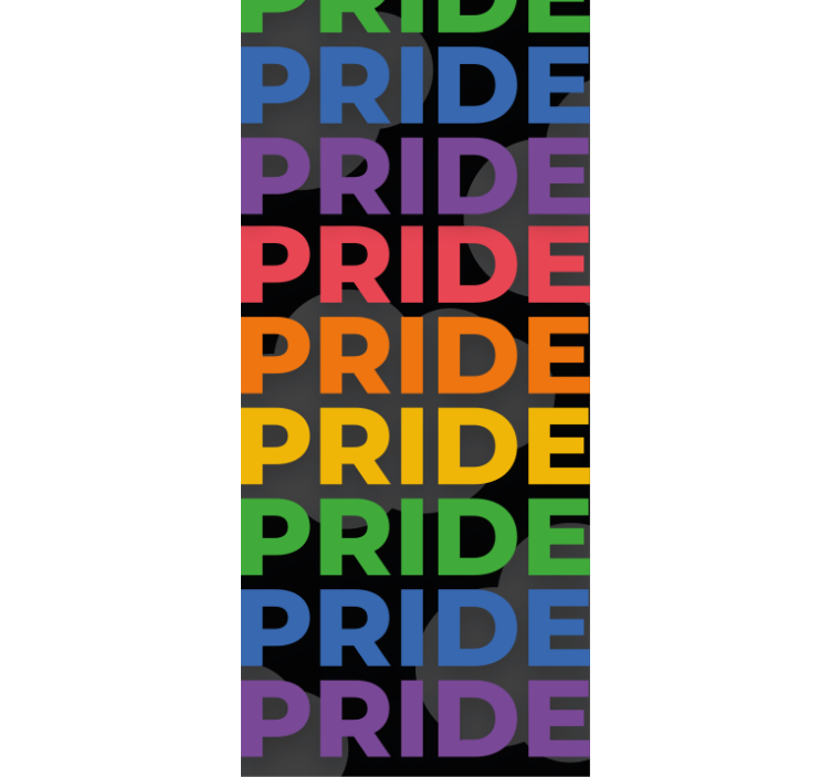 Djärva pride bokstäver Rullgardin med text - Tenstickers