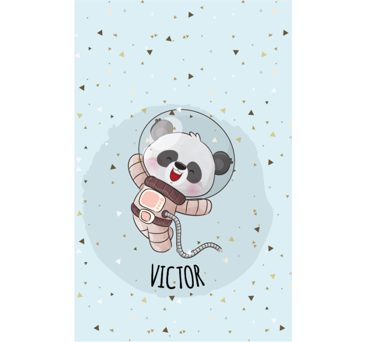 Panda astronaut med namn Rrullgardin barn - Tenstickers