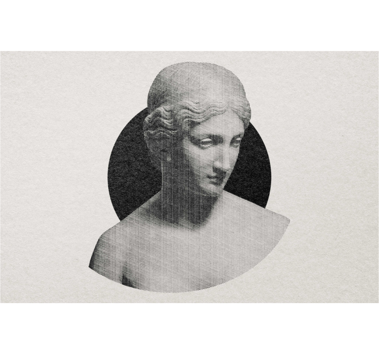 Traditionell skulpturbyst Mönstrade rullgardiner - Tenstickers