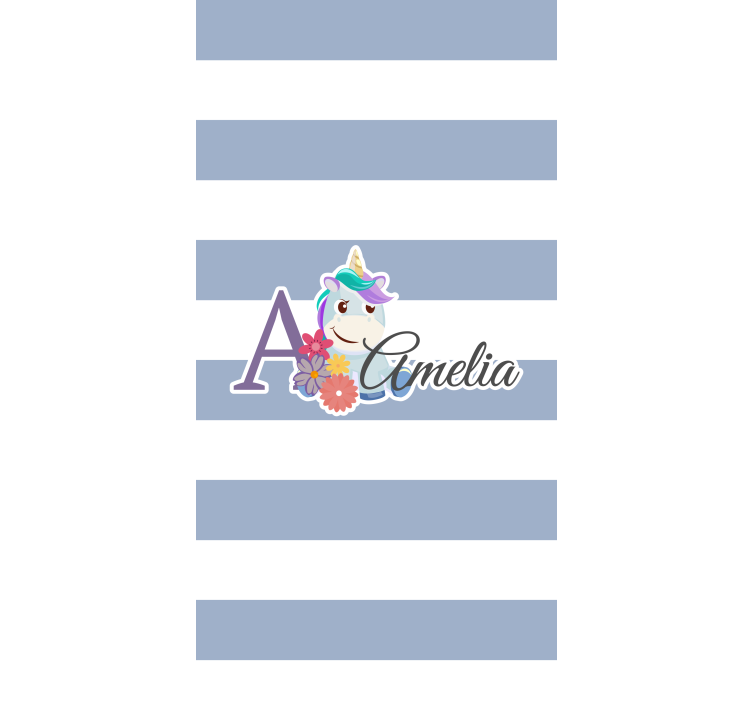 Enhörningsnamn personligt Rrullgardin barn - Tenstickers